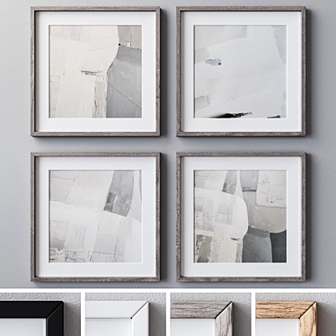 Wall Art Set 1888, Frames 3D model image 1 