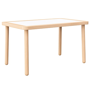 FLISAT Kids Table 83x58 cm 3D model image 1 