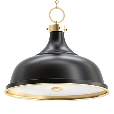 Industrial Loft Antique Bronze Pendant 3D model image 1 