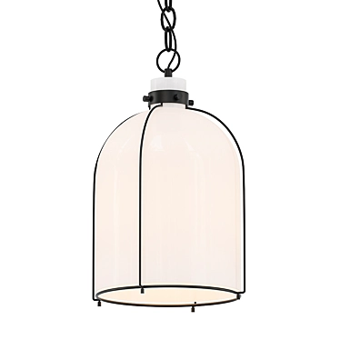 Modern Old Bronze Pendant Light 3D model image 1 