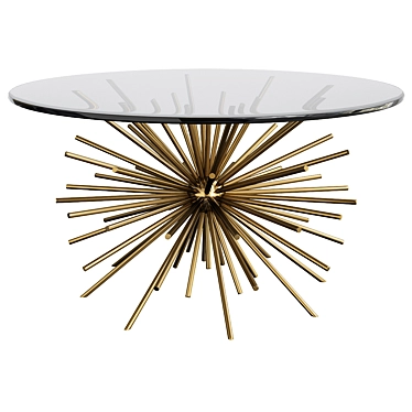 Starburst Brass Coffee Table 3D model image 1 