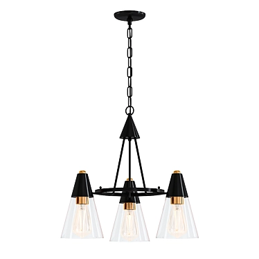  Modern 3-Light Chandelier Fixture 3D model image 1 