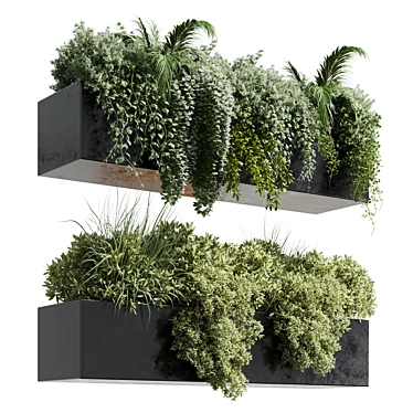 Concrete Wall Hanging Indoor Plant 3D model image 1 