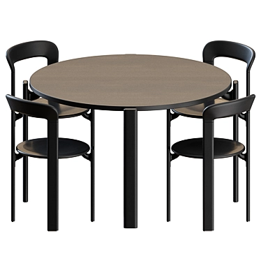 Modern Rey Dining Set Hay 3D model image 1 