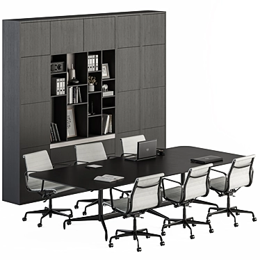 Modern Meeting Table Set - Office 303 3D model image 1 