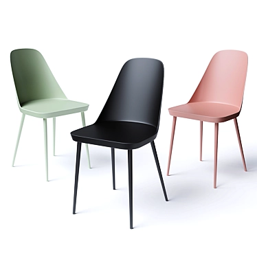 Contemporary White Label Living Chair 3D model image 1 