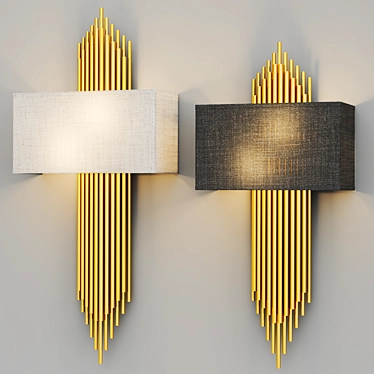 Rustic Metal Fiore Wall Sconce 3D model image 1 