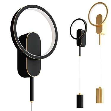 Modern Metal and Acrylic Sconce 3D model image 1 