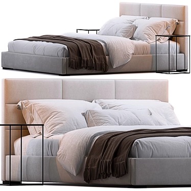 Modena King Size Bed 3D model image 1 