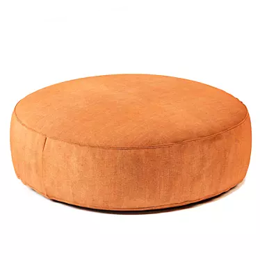 Orlando Seamed Square Ottoman 3D model image 1 