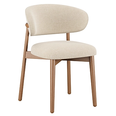 Sleek Wood Chair Calligaris Oleandro 3D model image 1 