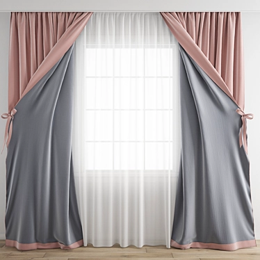 Detailed Curtain Model 3D Archive 3D model image 1 