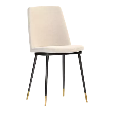 Elegant Melissa Velvet Chair 3D model image 1 