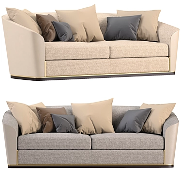 Modern Aster Draper Sofa Set 3D model image 1 