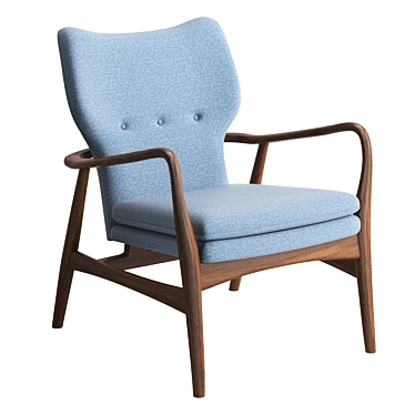 Vintage Blue Model 1 Chair 3D model image 1 