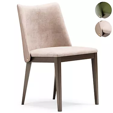 Elegant LOUISE Chair: Contemporary Design 3D model image 1 