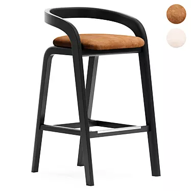 Sleek Passoni GENEA Bar Stool 3D model image 1 