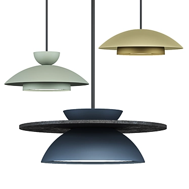 Nexia Pendant Light Collection Tires 3D model image 1 