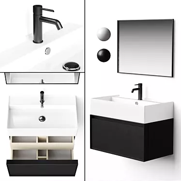 Noken Pure Bathroom Vanity Set 3D model image 1 