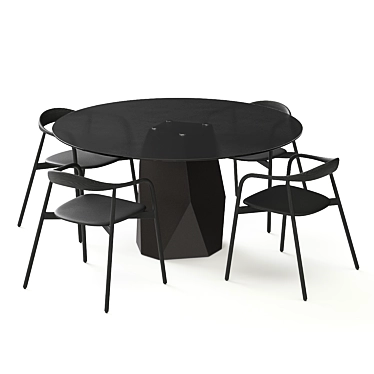 Sleek Sovet Italia Table Set 3D model image 1 