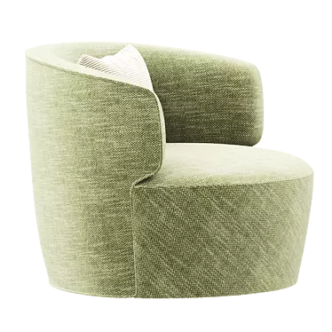 Sleek Elain Molteni Armchair 3D model image 1 