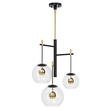 Modern Minimalist Multi-Light Pendant 3D model image 1 