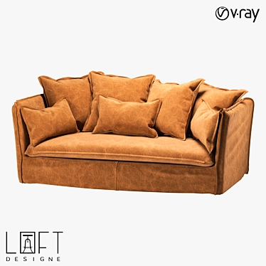 Modern Metal Fabric Sofa 2992 3D model image 1 