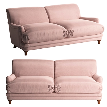 Luxurious Velvet Nora Sofa 3D model image 1 