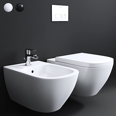  D.2 Rimless Wall Mounted Toilet 3D model image 1 