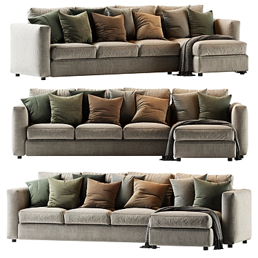 Modern Comfort: Finnala Sofa Ikea 3D model image 1 