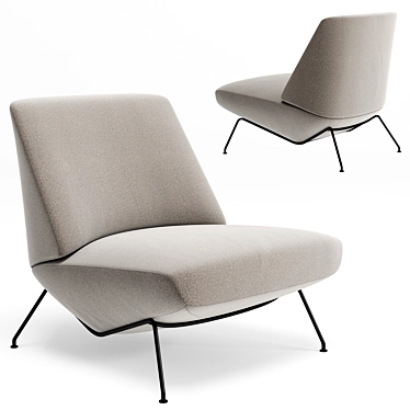 Contemporary Bonaldo Sleek Armchair 3D model image 1 