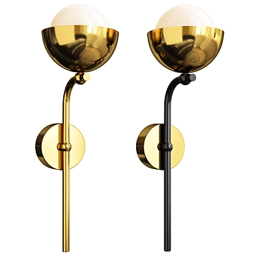 Elegant 3D Wall Lamp Fixture 3D model image 1 