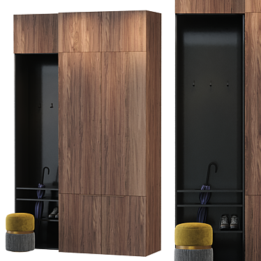 Modern Hallway Design Entryway Console 3D model image 1 