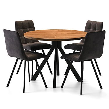 AERO Osaka Dining Set Eclectic 3D model image 1 