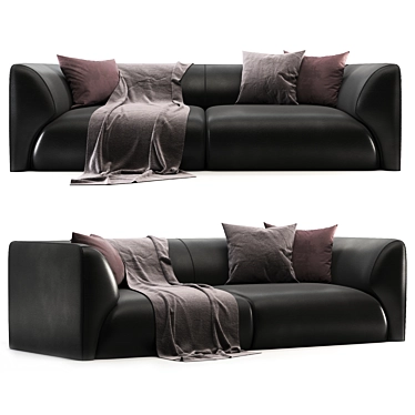 Sophie Leather Sofa by Mario Ferrarini 3D model image 1 