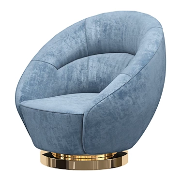 Modern UFO-inspired Armchair 3D model image 1 