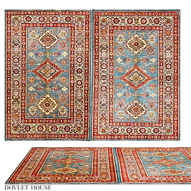 Kazakh Wool Rug 3D Model 3D model image 1 