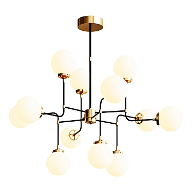 Chandelier MID-CENTURY PARLOR CHANDELIER SKU CH15009 AB lamp