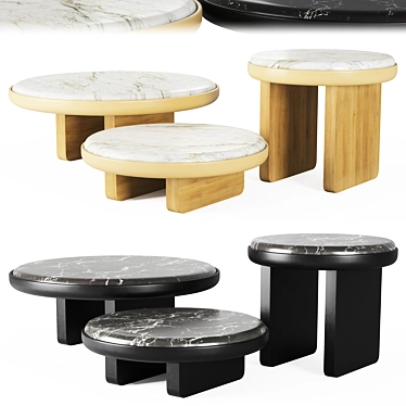 Modern Multifunctional Coffee Table Collection 3D model image 1 