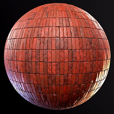 Seamless Brick Design PBR Material 3D model image 1 