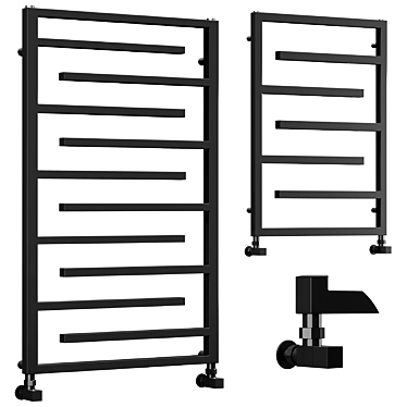 Luxurious Arezzo Anthracite Towel Rail 3D model image 1 