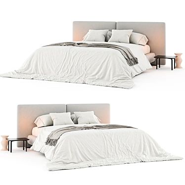 Modern Tatlin Bed Collection 3D model image 1 