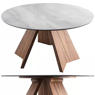 Sleek ICARO Round Table Design 3D model image 1 