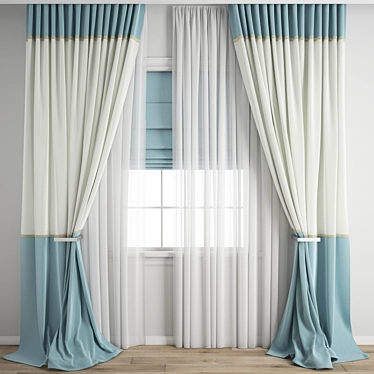 Detailed Curtain Model 3D Archive 3D model image 1 