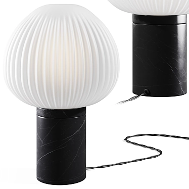 Chanya Black Marble Table Lamp 3D model image 1 