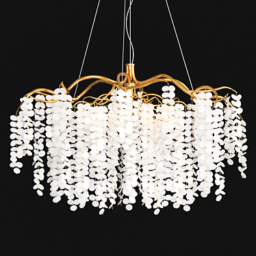 Elegant Willow Cascade Chandelier 3D model image 1 