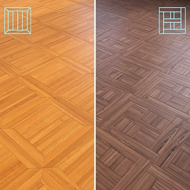 Premium Wood Floor 3D Model 3D model image 1 