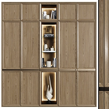 Art Deco Modular Wardrobe 3D model image 1 