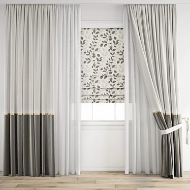 Detailed Curtain Model Set 3D model image 1 