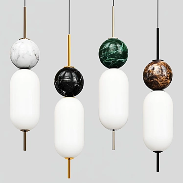 Rustic Chic ANET Pendant Light 3D model image 1 